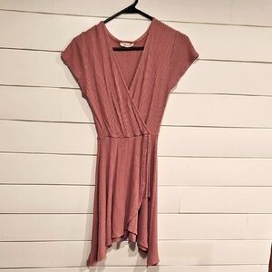 Elegant Mauve Wrap Dress  "Rolla coaster"  Sz Sm